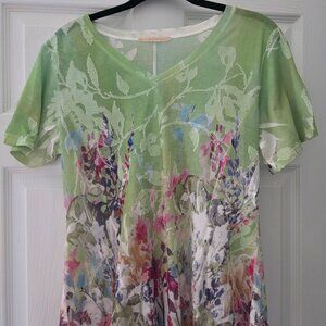 Beautiful floral knit blouse